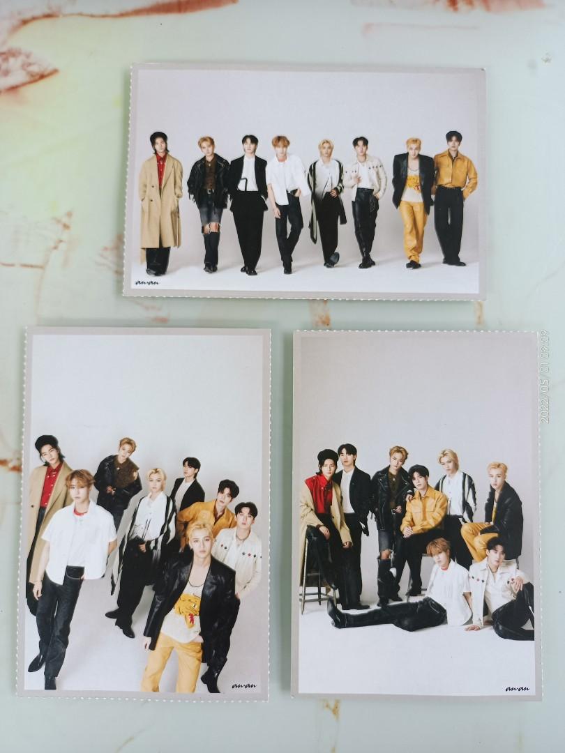 Stray Kids Anan magazine unit postcards (Category: K-Wave Merchandise) located in Cebu City. Submitted by skartells (Listing ID 1158353656, Image 1). Description: Stray Kids unit postcards from Anan magazine (limited) 100 per unit (please note this is DBS ,back is OT8 and front is unit) please chat for condi if sensitive discount 30 pesos if getting the 3 units rfs: not collecting MOP: GCash/BPI MOD: Flash Express.