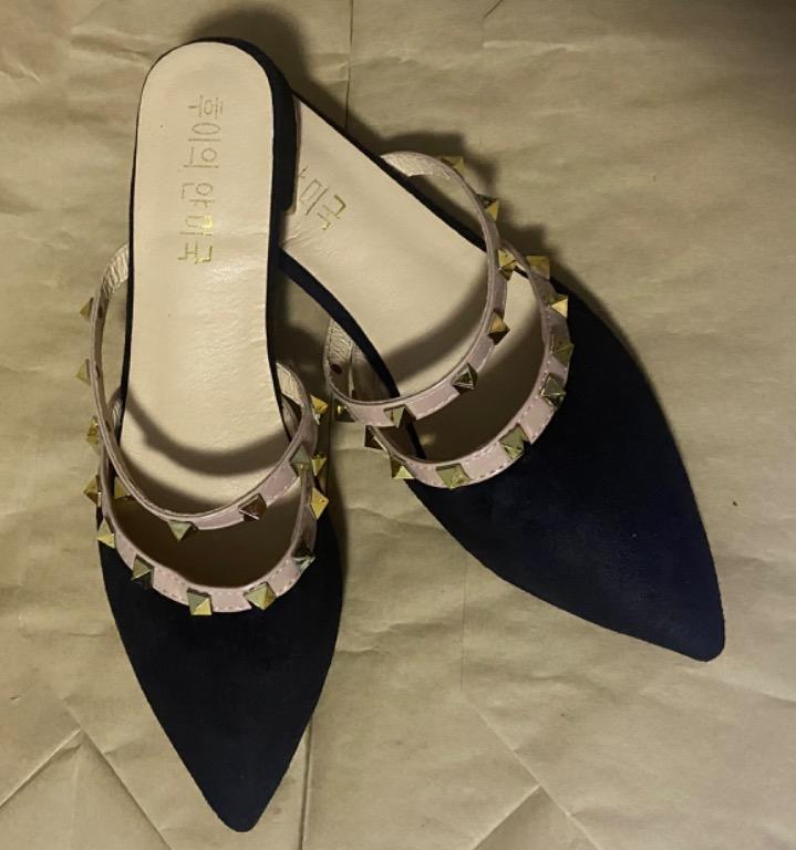 Studded discount low heels