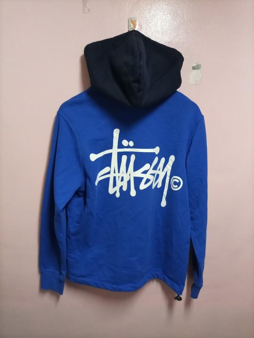 Stussy Two Tone Hoodie, Women'S Fashion, Coats, Jackets And Outerwear On  Carousell