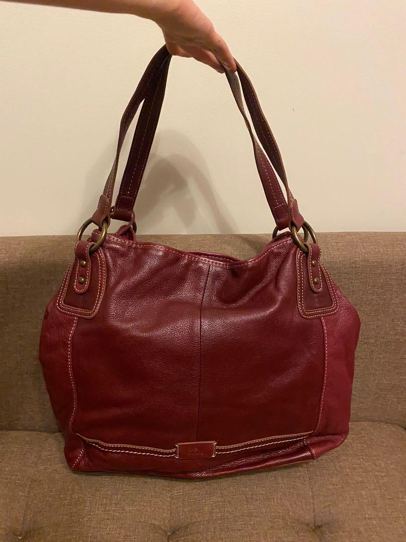 The sak red leather sale purse