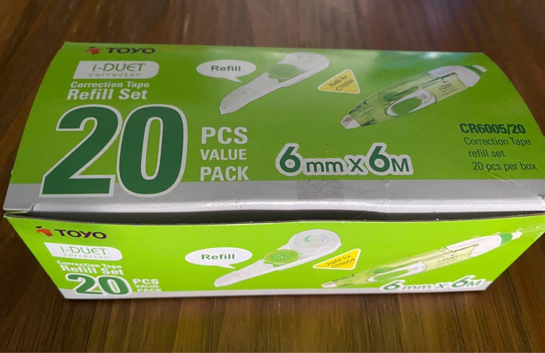TOYO iDuet Correction Tape Refill 6mm x 6m (18pcs), Hobbies & Toys