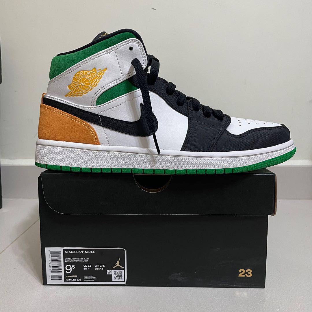 US 9.5) Air Jordan 1 Mid SE “Laser 