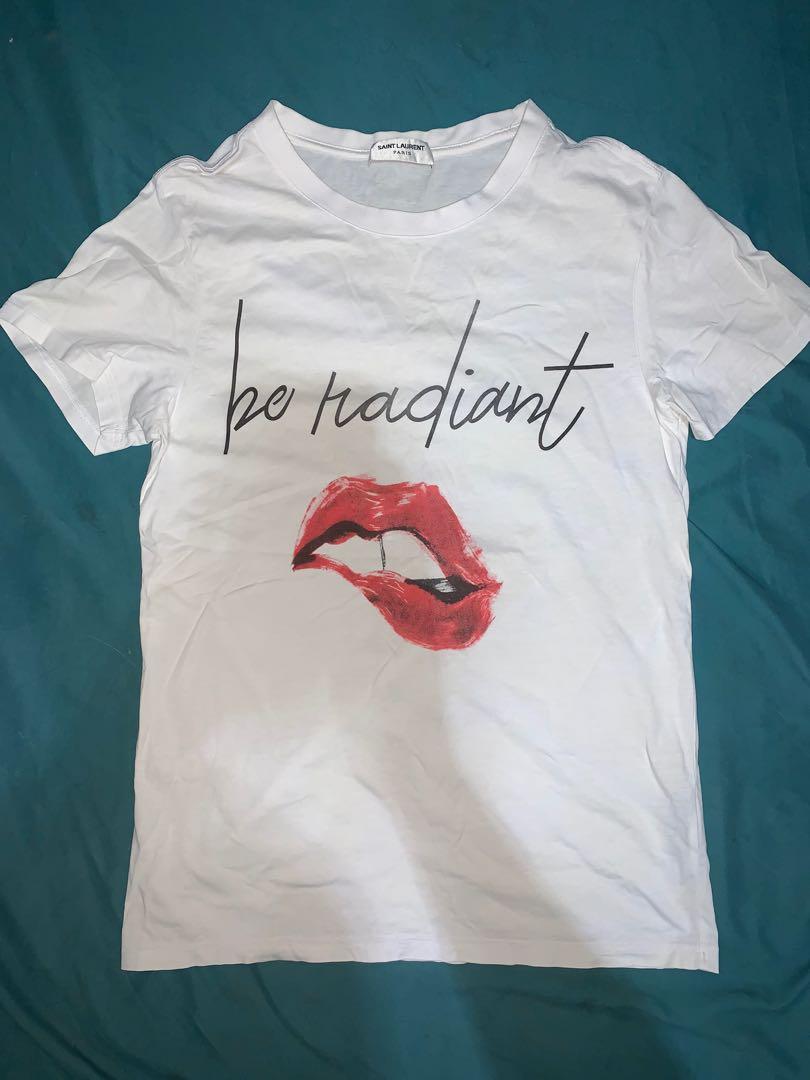 Saint laurent lips t shirt sales