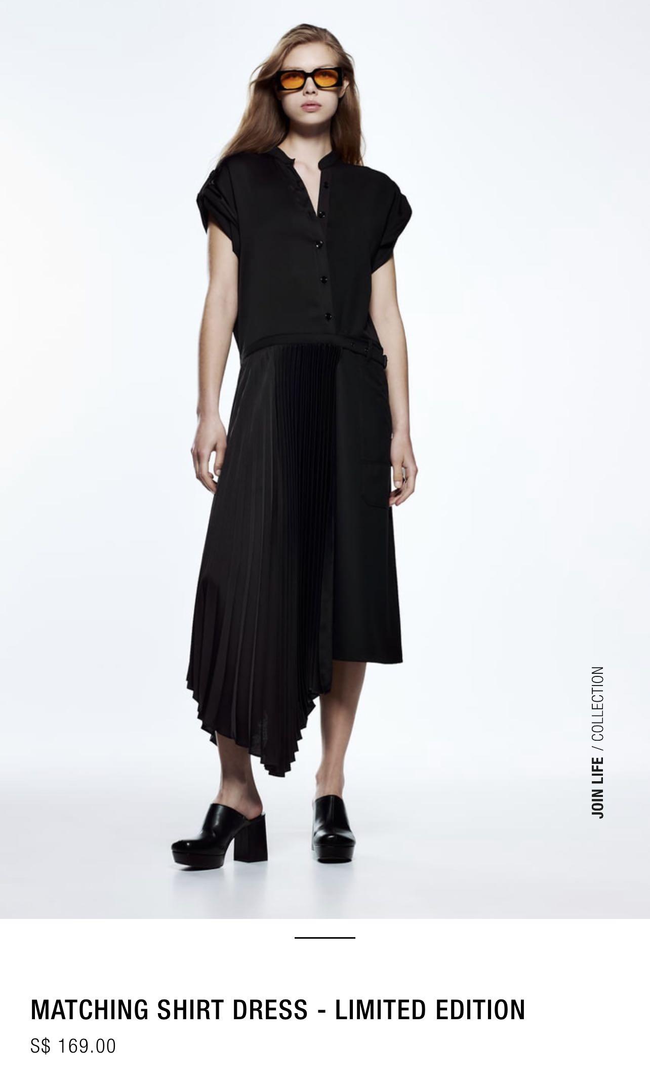 zara pleated dress limited edition New Zara $169 Pleated Dress Limited Edition