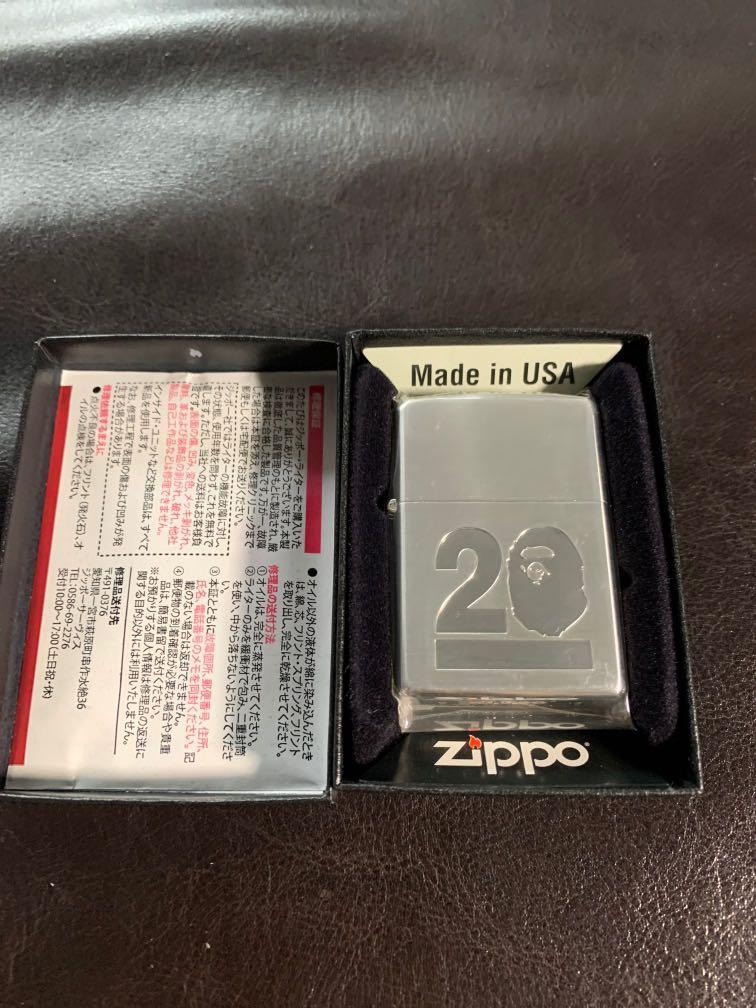 全新日版zippo ×A Bathing Ape 20週年打火機bape, 興趣及遊戲, 收藏品