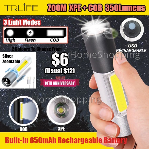 1 Pc Torch 10*2cm Compact Size IPX-4 Waterproof Rating Stylish Appearance