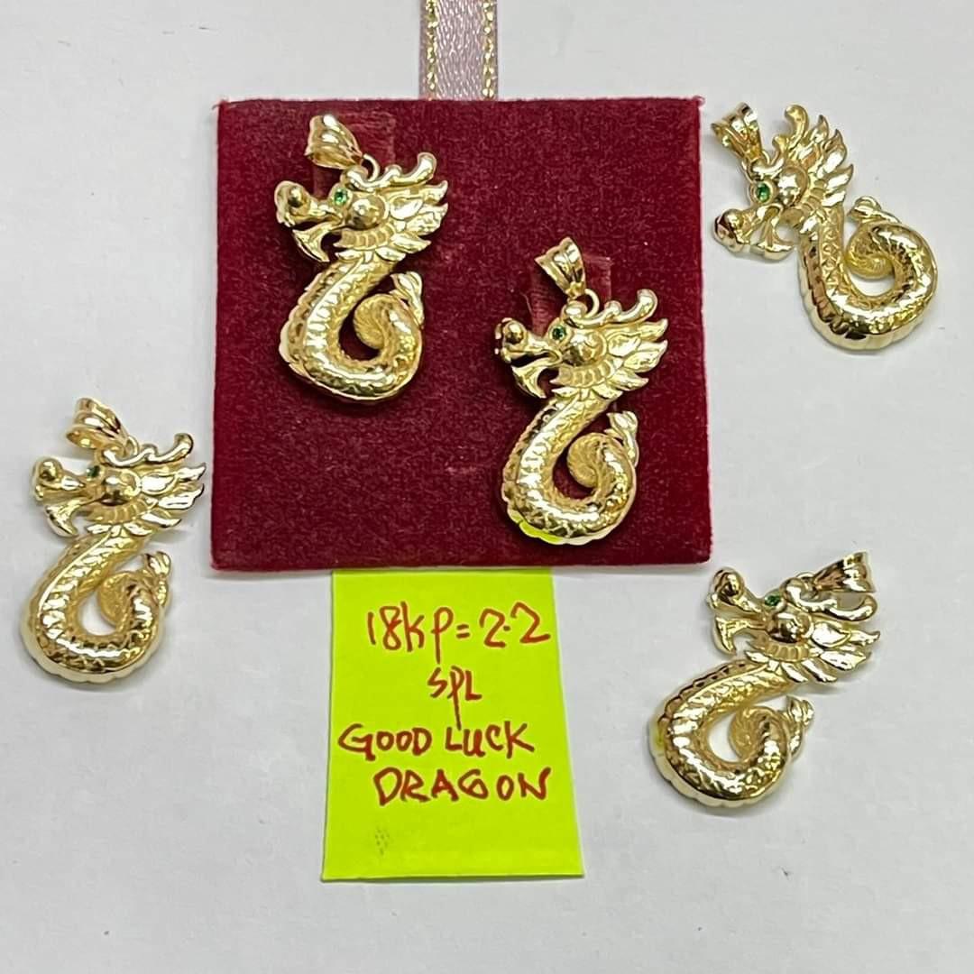 18k gold online dragon pendant