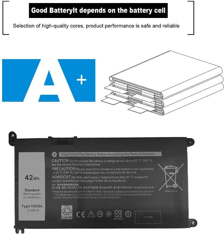 42Wh YRDD6 Battery for Dell Inspiron 7586 5482 5485 5491 5591 3310 2-in-1  3493 3582 3583 3584 3593 3793 5480 5493 5584 5590 5591 5593 5594 5598  Vostro 3491 5481 5581 5490 5590 VM732 1VX1H, Computers & Tech, Parts &  Accessories, Other Accessories on ...