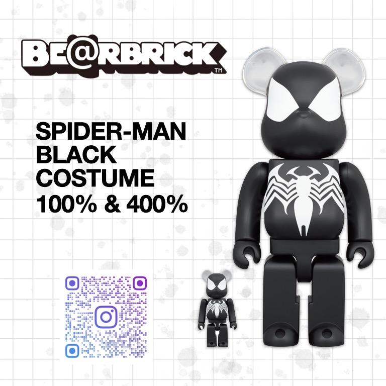 BE@RBRICK SPIDER-MAN BLACK COSTUME 100％ & 400％ 蜘蛛俠Bearbrick