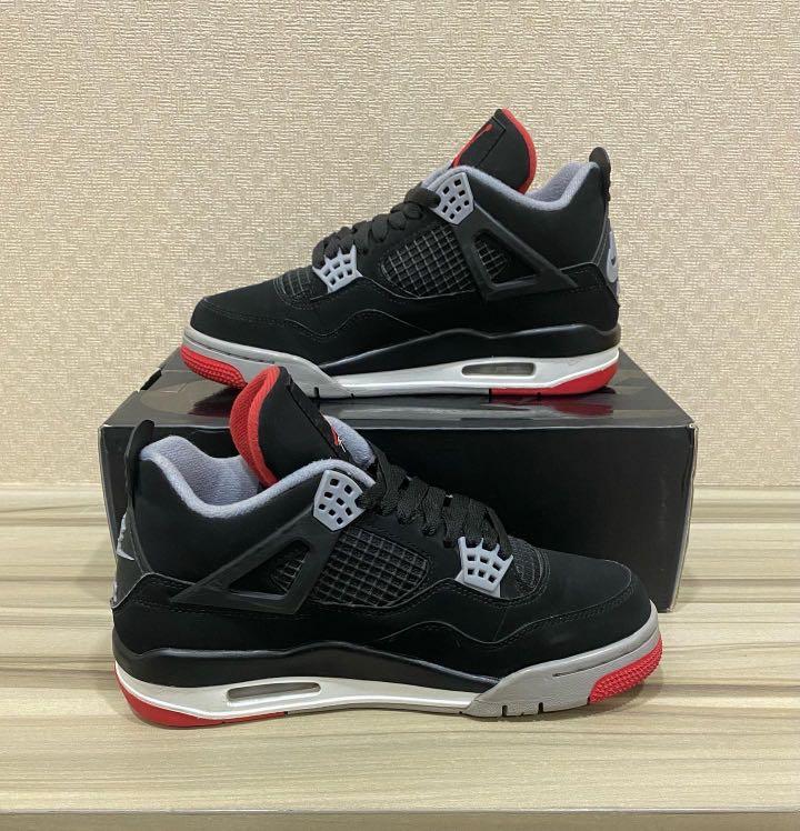 Air Jordan 4 Bred 2019 uk4.5 Us5 Men s Fashion Footwear