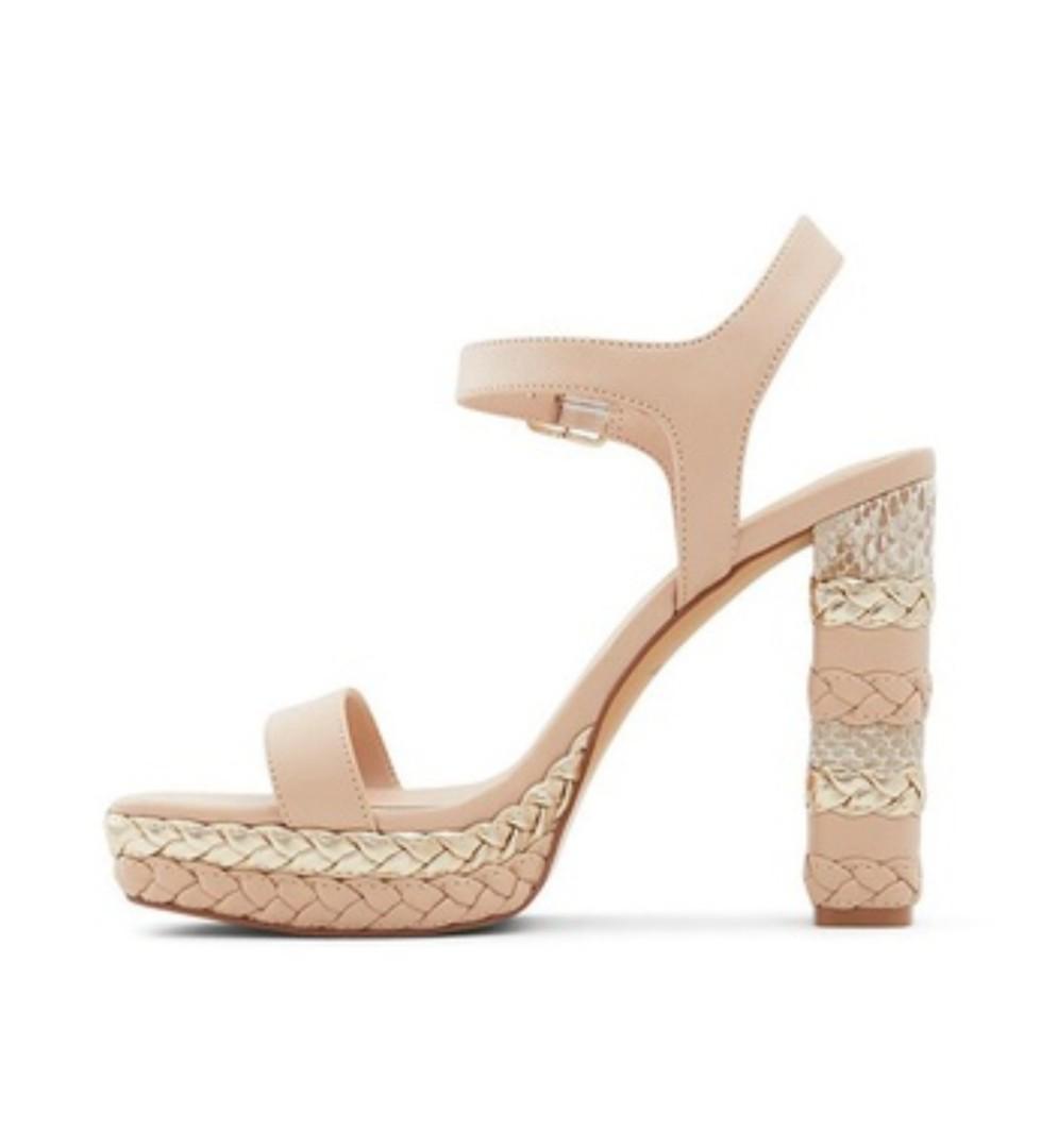 Aldo nude block heels cheap