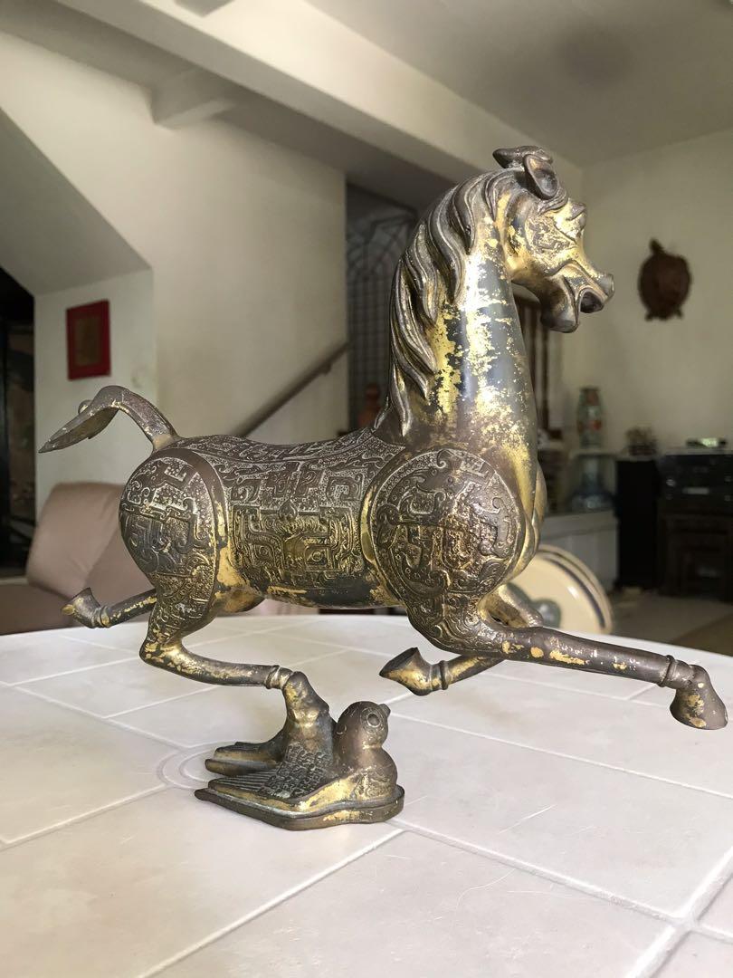Antique Brass Horse, Furniture & Home Living, Home Decor, Other Home