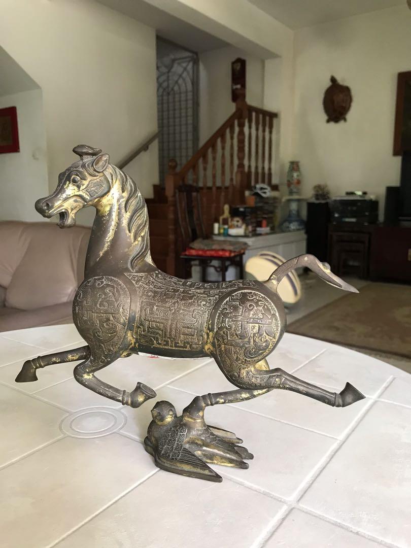 Antique Brass Horse, Furniture & Home Living, Home Decor, Other Home