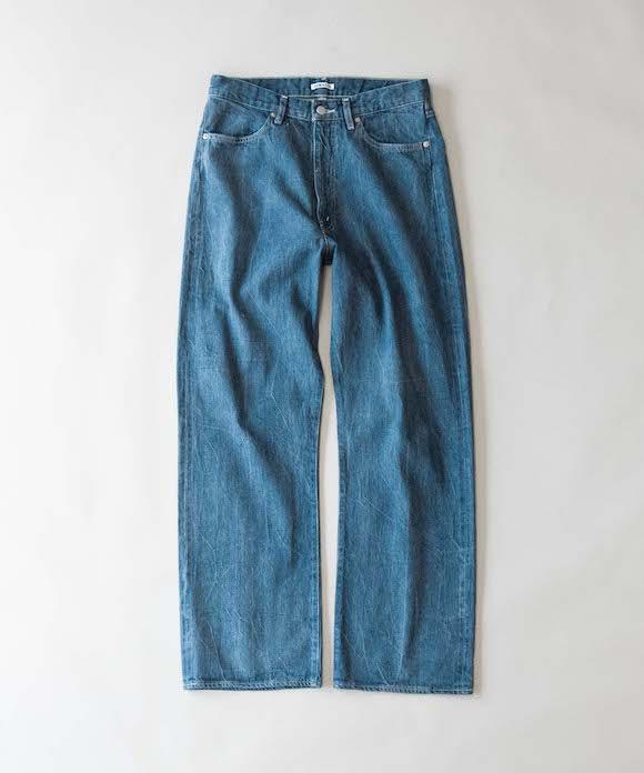 Auralee SELVEDGE FADED LIGHT DENIM PANTS 牛仔長褲, 他的時尚, 褲子