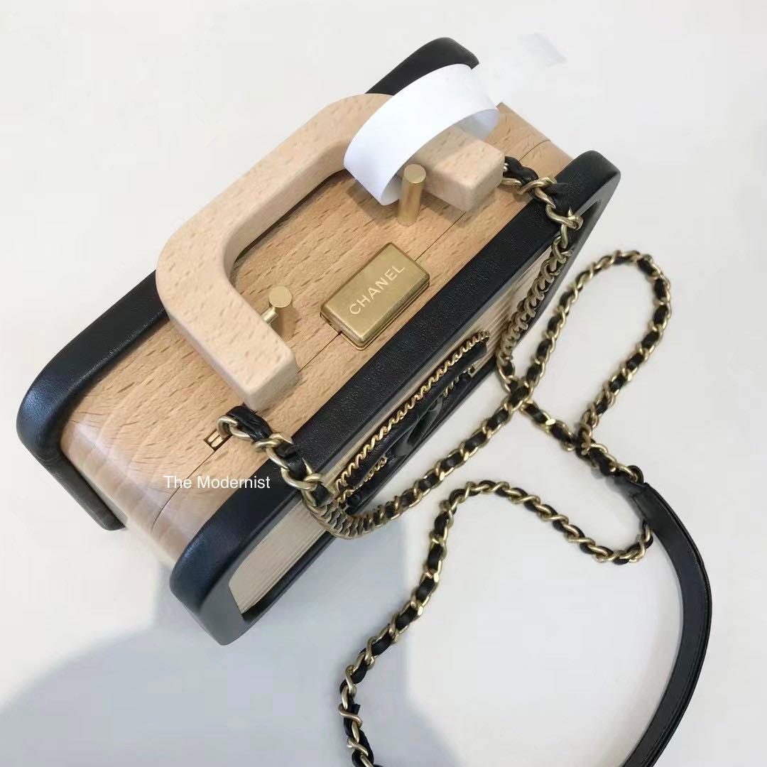 Authentic Chanel Beech Wood Vanity Case