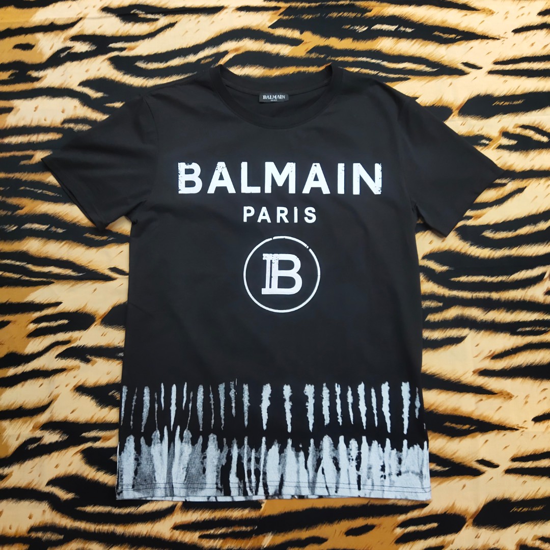 Balmain tee, Fesyen Pria, Pakaian 
