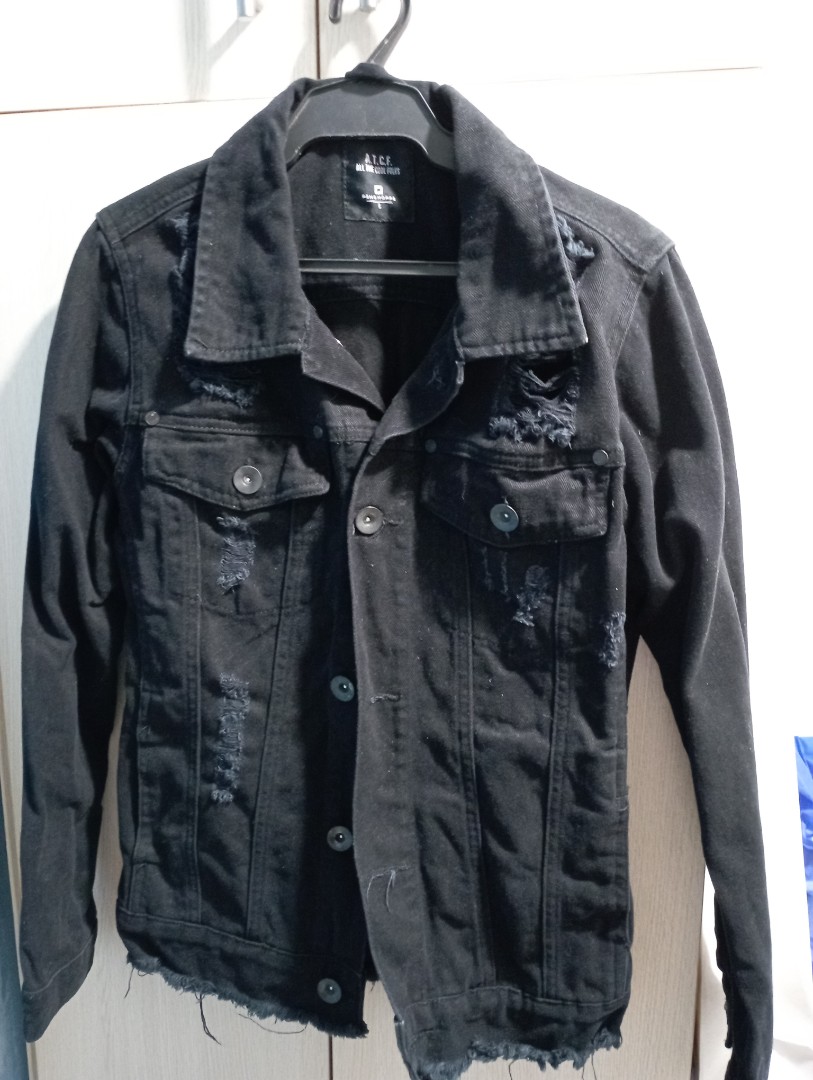 Black Denim Jacket (Penshoppe), Men's 