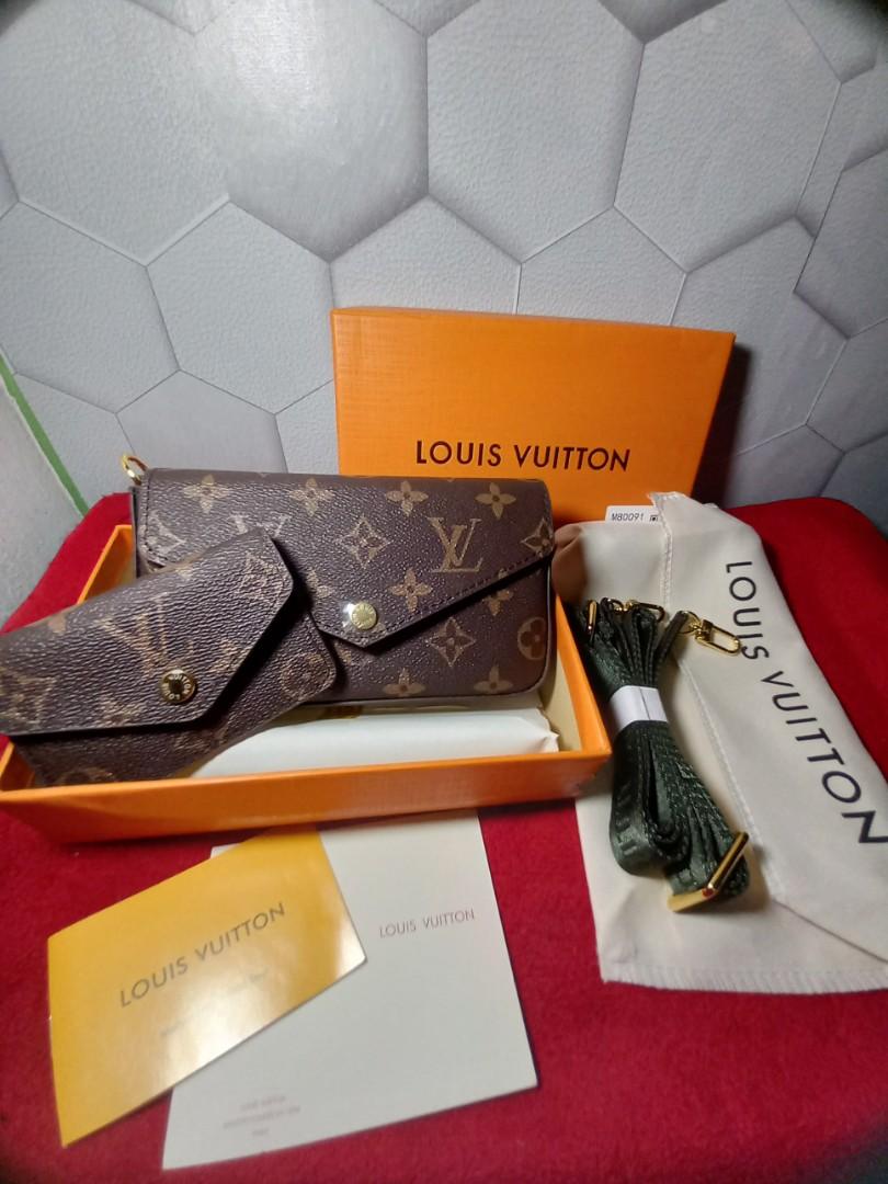 2022 Louis Vuitton Felicie Strap & Go Khaki Green Bandouliere Strap – Mon  Tigre