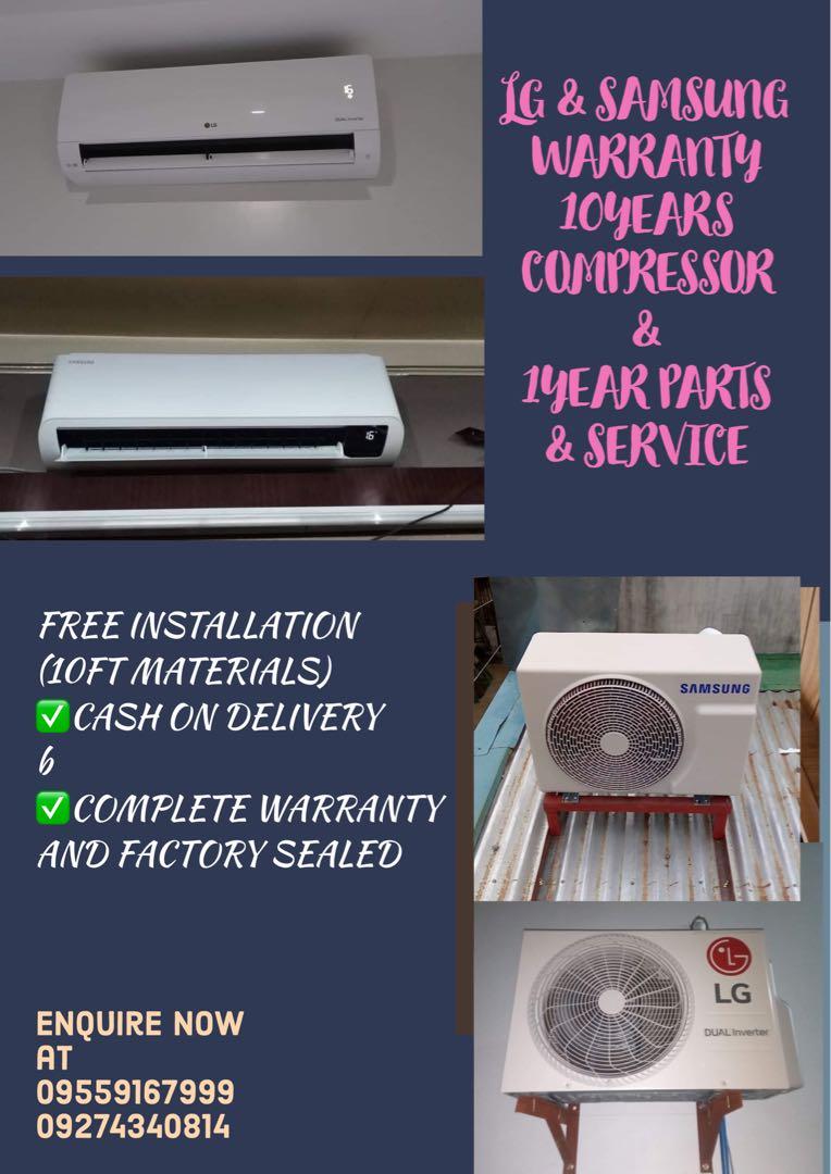 Brandnew split type inverter aircon!!!! With free installation (Category: Air Conditioning and Heating) located in Del Monte. Submitted by honeyhavyier (Listing ID 1159893600, Image 1). Description: ♨️LOOKING FOR AFFORDABLE AND BRANDNEW SPLIT TYPE AIRCON WITH FREE INSTALLATION Sale‼Sale‼ GRAB IT NOW‼ BRANDNEW AIRCON AUTORIZED DEALER 💥FREE INSTALLATION💥 ♦️10FT COPPER TUBE ♦️10FT COMMUNICATION WIRE ♦️STANDARD METAL BRACKET ♦️1 LENGTH PVC PIPE 💥E