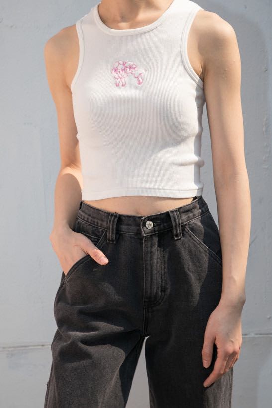 brandy melville whispering girls ronnie tank, Women's Fashion, Tops