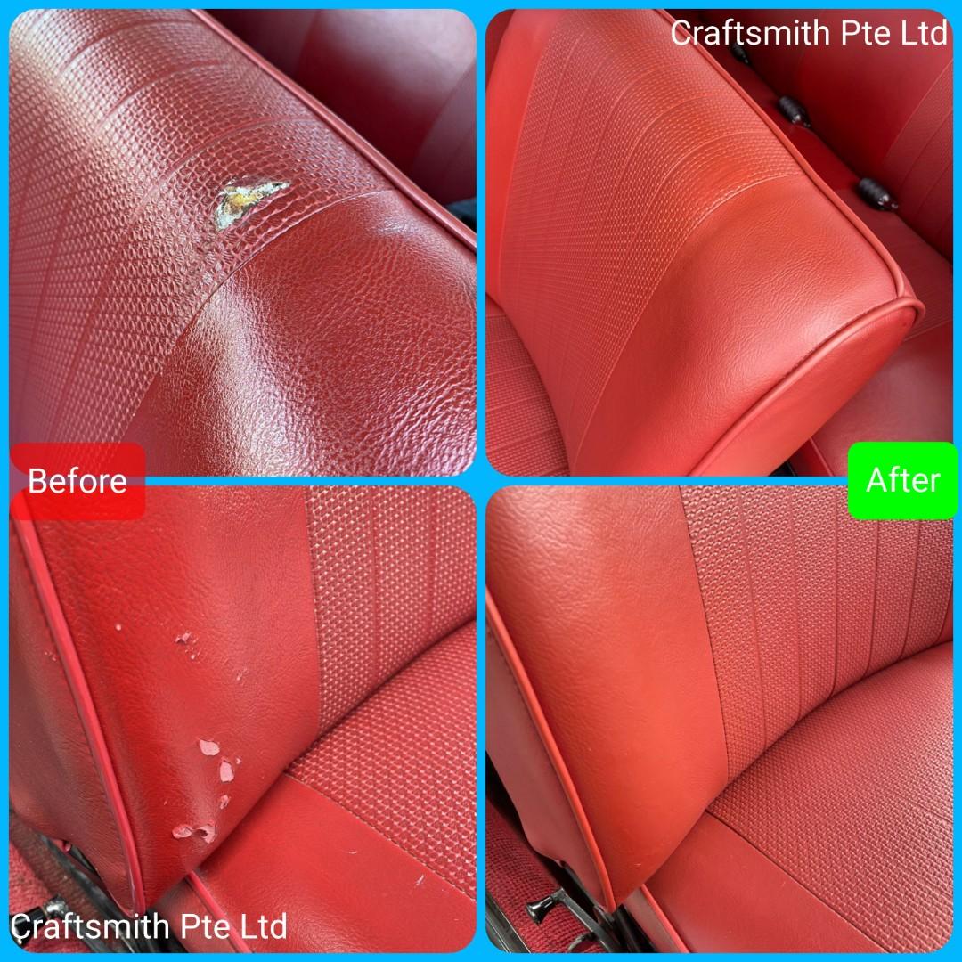 Red leather dye discount for car seats