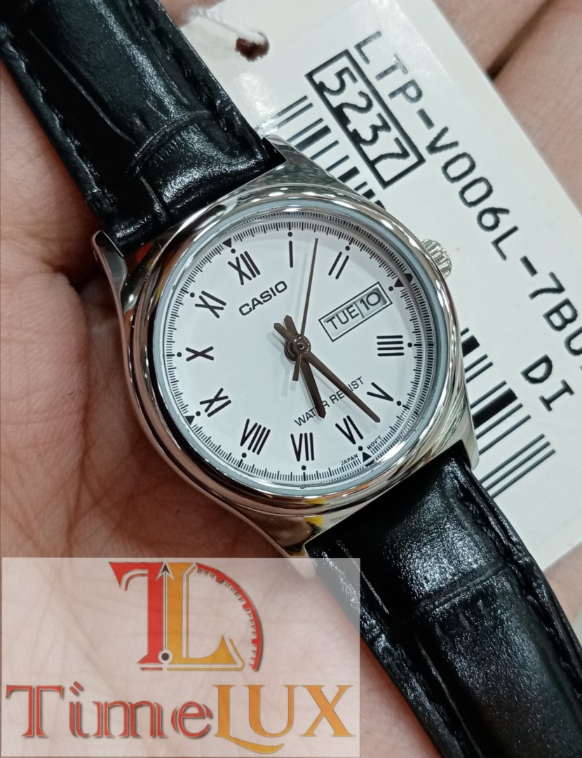 Casio Women's Leather Watch LTP-V006L-7B, Women's Fashion, Watches \u0026  Accessories, Watches on Carousell