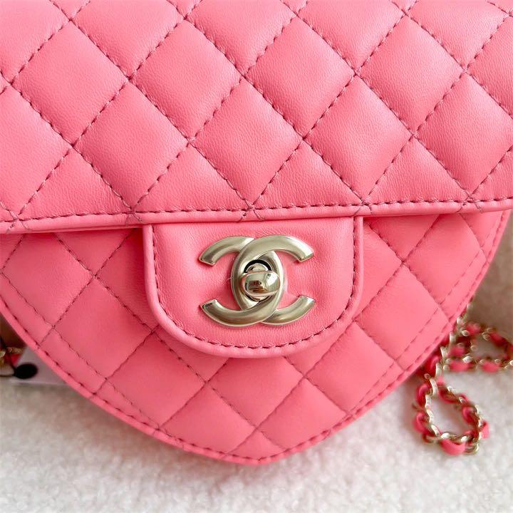 Buy Chanel 22S CC in Love Blue Lambskin Quilted Clutch | Limited Edition Heart Bag LGHW