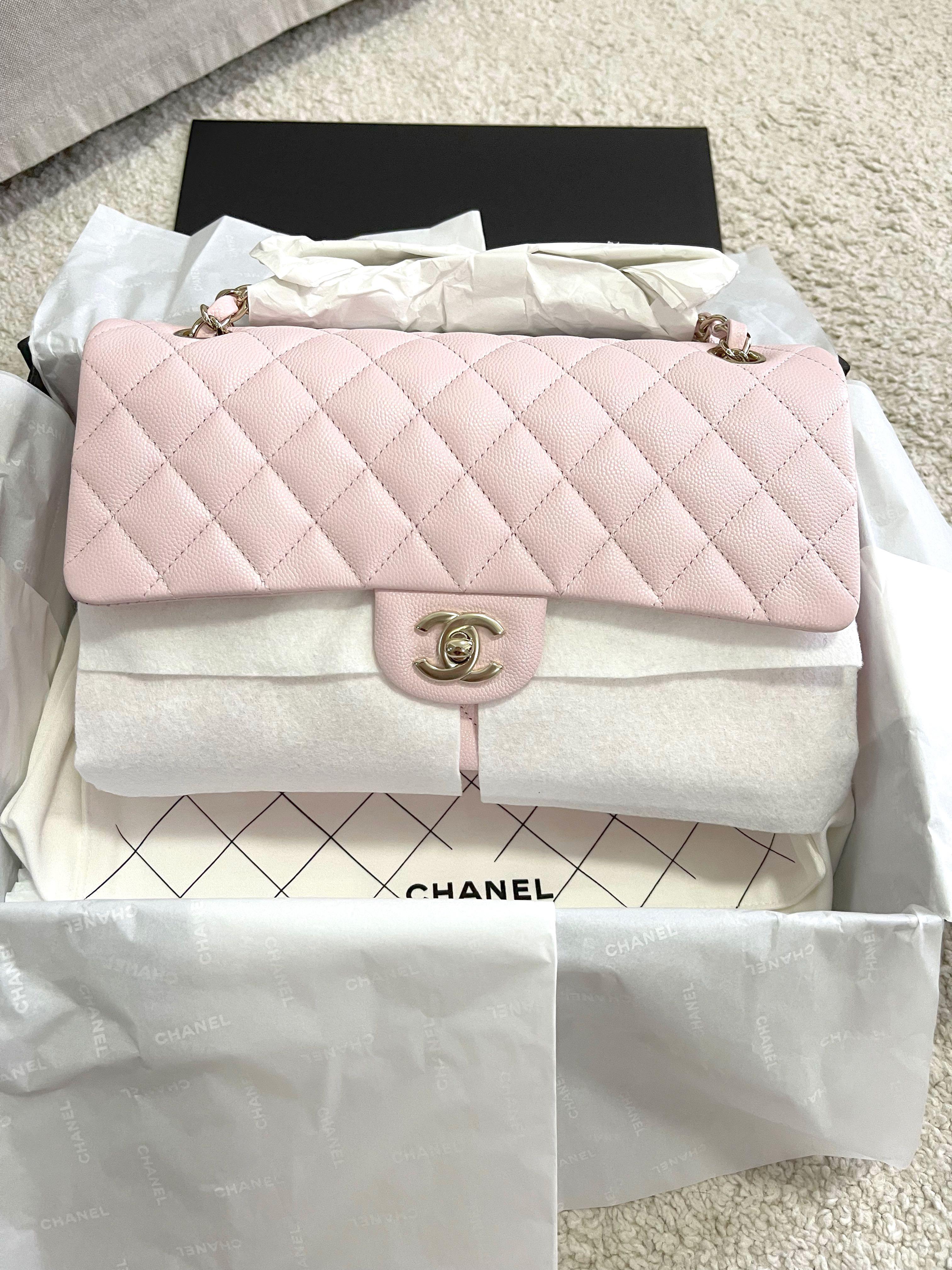 Local receipt - 22S Chanel Medium Classic Flap Light Pink LGHW