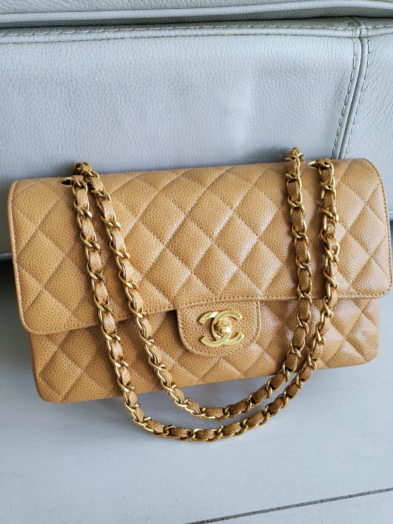 2002 Vintage Chanel Coco Handle Small Light Beige Lambskin – Adore