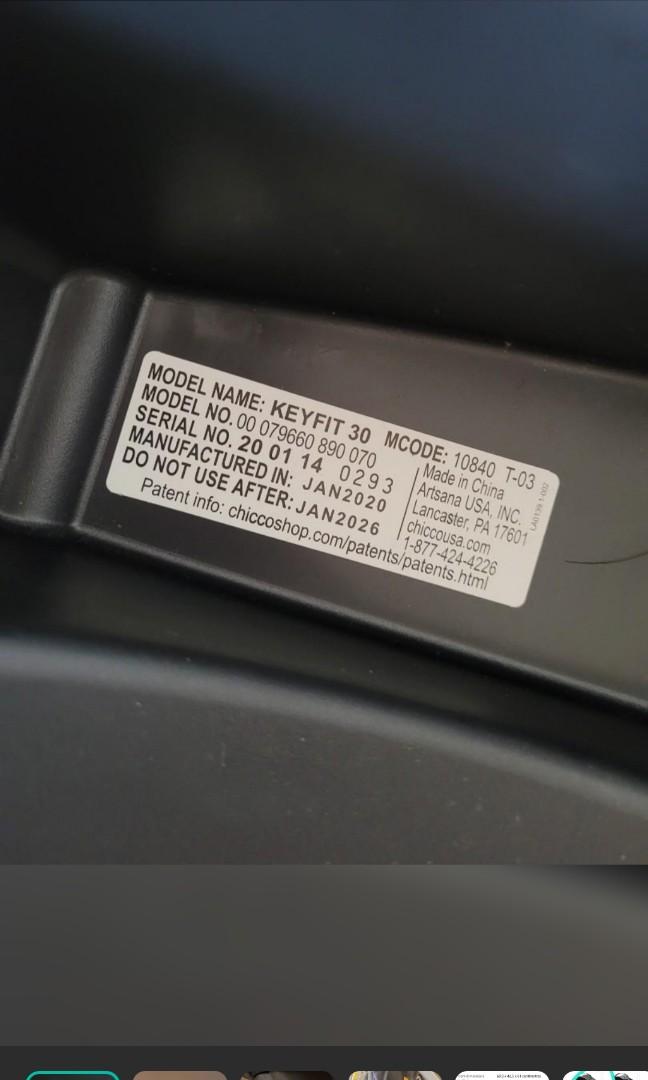 Chicco Baby Car Seat (Expire 2026), Babies & Kids, Going Out, Car Seats