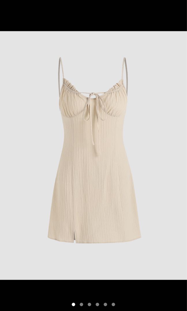 Lace Knot Front Cami Dress - Cider