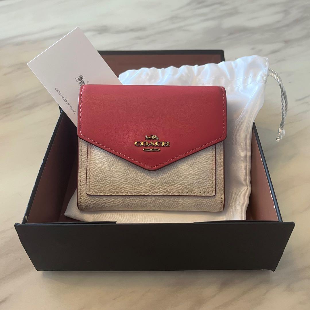 Coach Small Wallet in Colorblock Signature Canvas Luxury Bags Wallets on Carousell