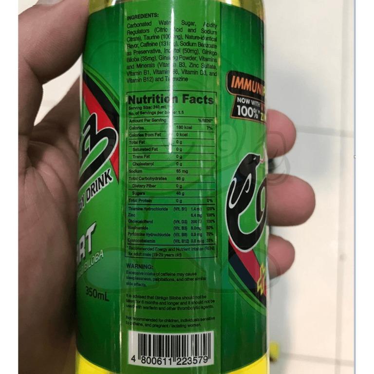 Cobra Plus Smart with Immuniplus+ Energy Drink (10 x 350ml), Food