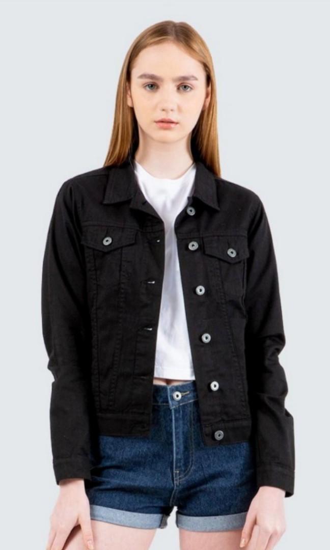NEW COLORBOX BLACK DENIM JACKET JEANS 