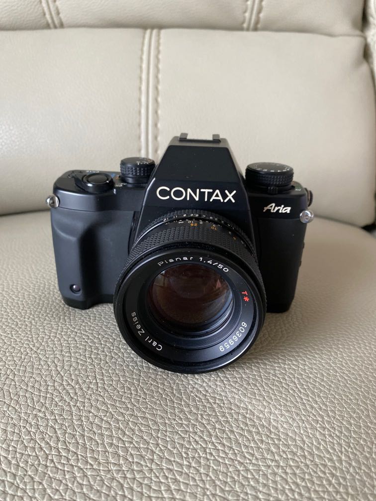 Contax aria (data back) + zeiss 50mm f1.4, 攝影器材, 相機- Carousell