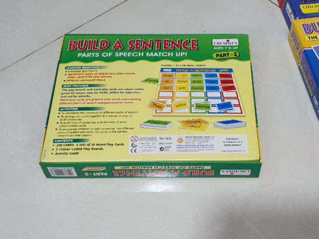 Creatives: Build a sentence Part 1/2/3, Hobbies & Toys, Toys & Games on ...