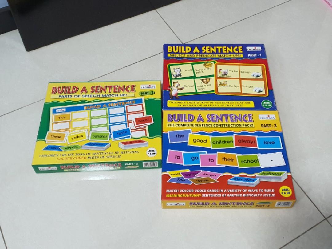 Creatives: Build a sentence Part 1/2/3, Hobbies & Toys, Toys & Games on ...