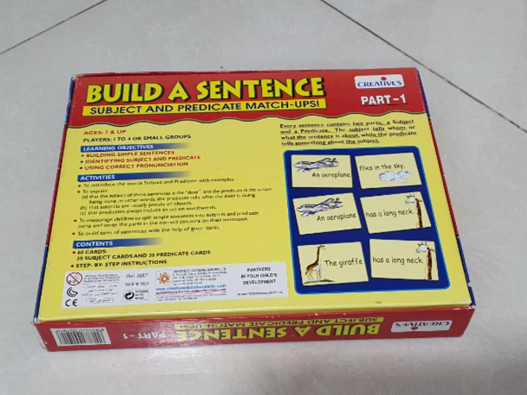 Creatives: Build a sentence Part 1/2/3, Hobbies & Toys, Toys & Games on ...
