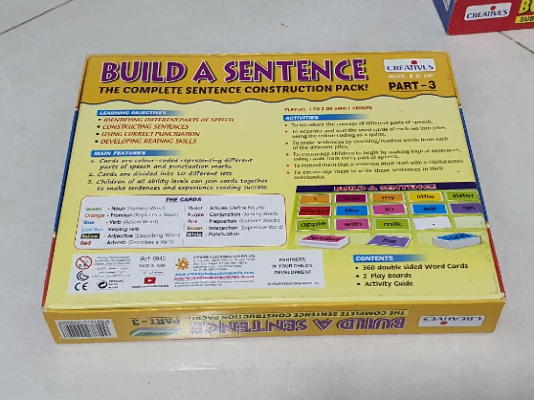 Creatives: Build a sentence Part 1/2/3, Hobbies & Toys, Toys & Games on ...