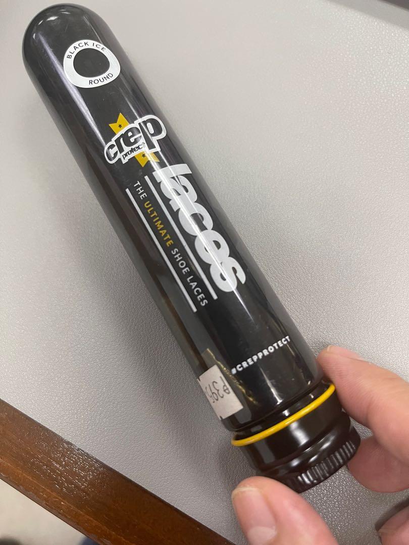 Crep Protect Round Black Shoe Laces (Category: Shoe inserts & accessories) located in Pasay City. Submitted by markacesantos (Listing ID 1159824107, Image 1). Description: Original Crep Shoe Lace bought from Capital Original Price 395 RFS: used the flat version for my shoes..