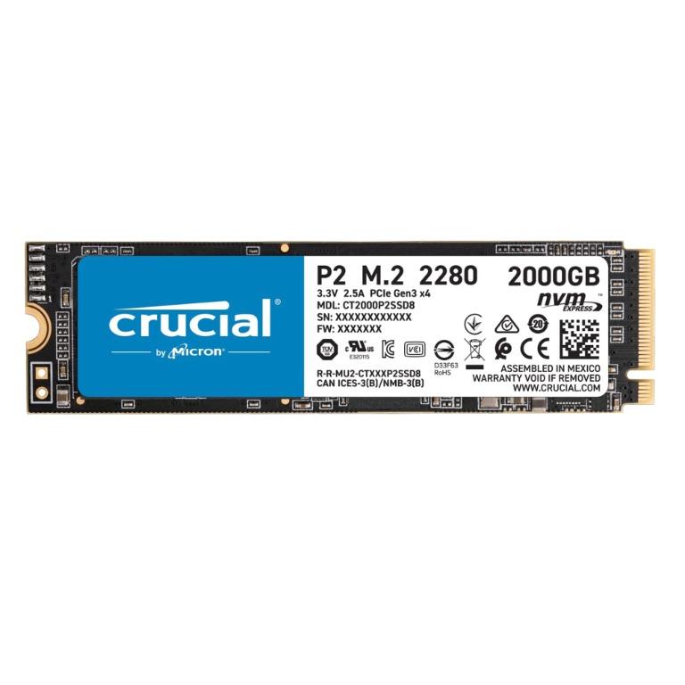 Crucial 2TB P2 NVMe PCIe M.2 Internal SSD Solid State Drive CT2000P2SSD8 (Category: Hard Disks & Thumbdrives) located in San Juan City. Submitted by princessshyph (Listing ID 1159795091, Image 2). Description: Digital Storage Capacity 2 TB Compatible Devices This drive is compatible with desktops & laptops that accept PCIe NVMe Gen 3 drives Hard Disk Interface NVMe Brand Crucial Series Crucial P2 SSD Specific Uses For Product Personal, Gaming, Bu
