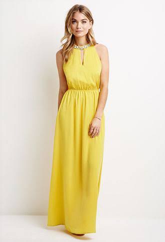 FOREVER 21 - Yellow Maxi Dress (NEVER 