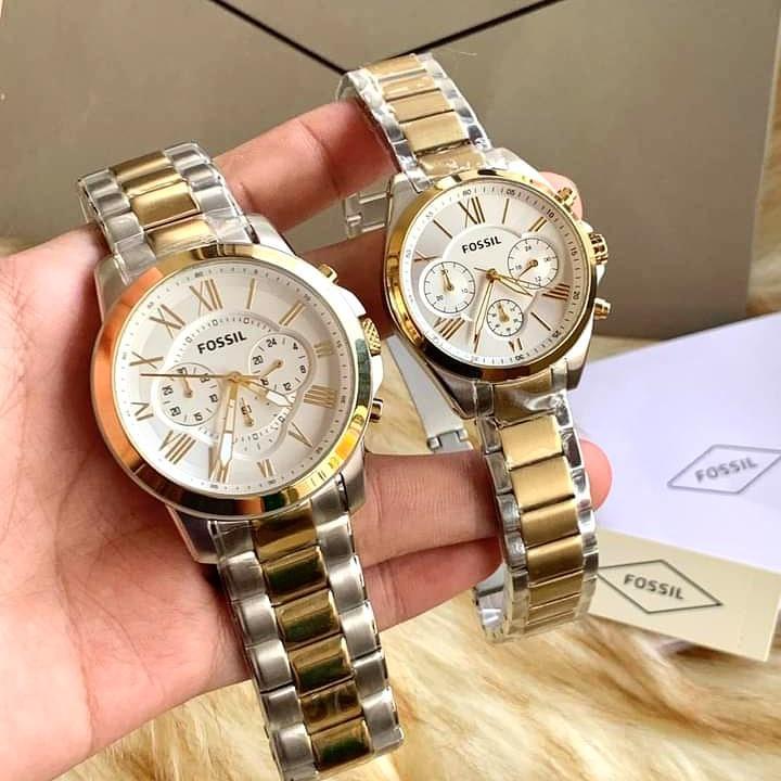 FOSSIL COUPLE TWO TONE AUTHENTIC WATCH
