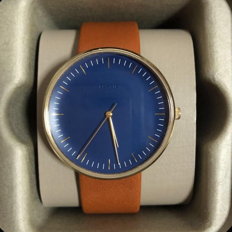 Fossil FS5473 The Minimalist 3h Analog Blue Dial Mens Watch, Luxury ...