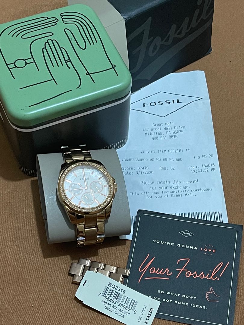 Fossil watch BQ3316, Women's Fashion 