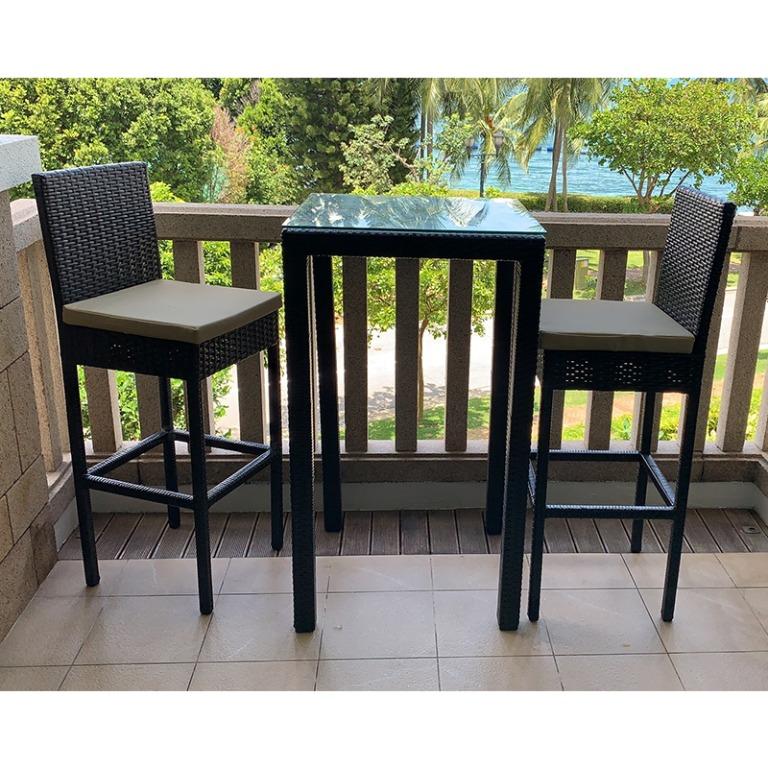 Bar height table and 2 chairs deals
