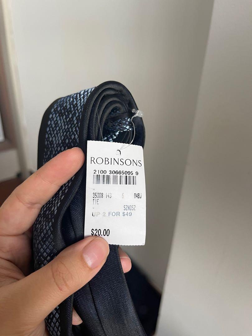 FREE MAILING black and blue textured skinny tie H M zara Men s Fashion Watches Accessories Ties on Carousell