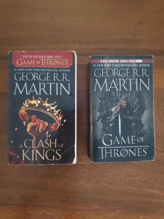 George R. R. Martin Books (Category: Storybooks) located in Pasig City. Submitted by sasulok (Listing ID 1159831845, Image 1). Description: (1) A Game of Thrones (2) A Clash of Kings Both at P260 *Payment: GCash, Metrobank bank transfer *Delivery: Grab Express, Lalamove, GoGo Xpress *Buyer shoulders delivery fee.