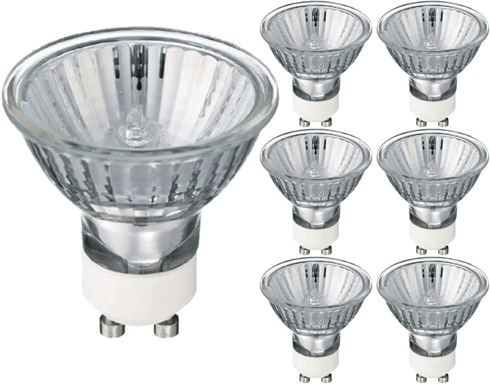 GU10 C Halogen Spotlight Bulbs 50W 220 240V 2700K Warm White