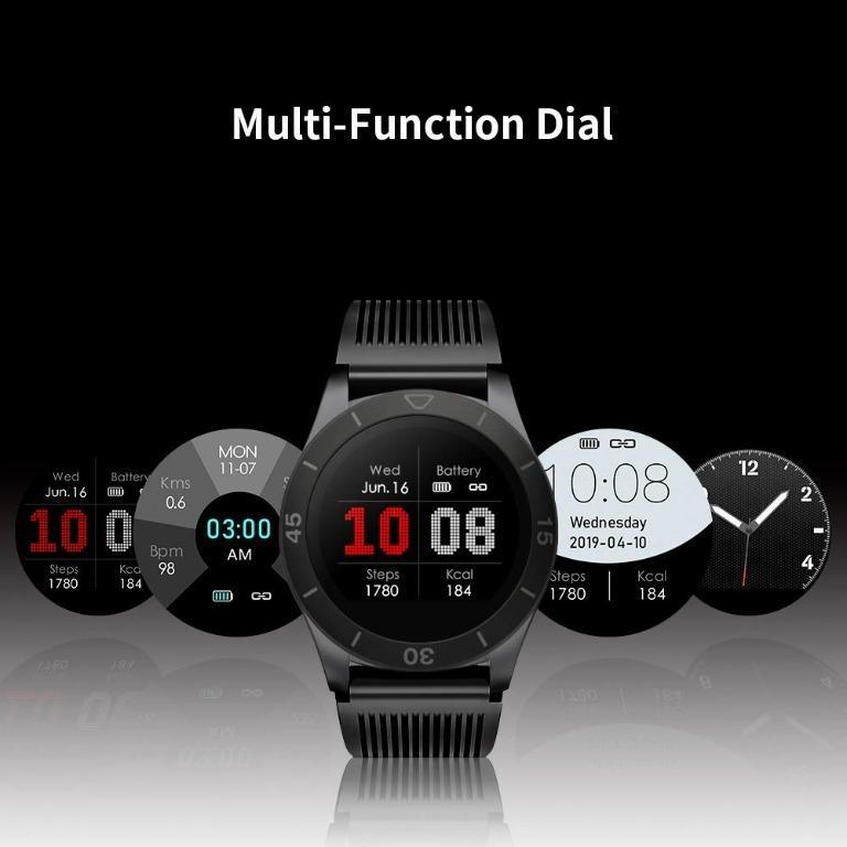 H3765 TOTOBAY Smart Watch Fitness Tracker Sport Fitness Watch with 1.22inch TouchScreen Heart Rate Monitor Sleep Monitor Calorie Counter Waterproof IPX68 Call SMS Push Activity Tracker for Men Women M...